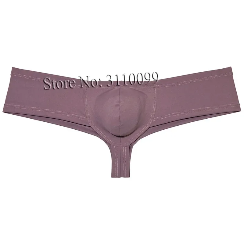 Cheeky Men's Micro Boxer Brief Brazilian Underwear Male Bikini Lingerie Beach Shorts Curvy Pouch Silky Low Rise High Leg Undies