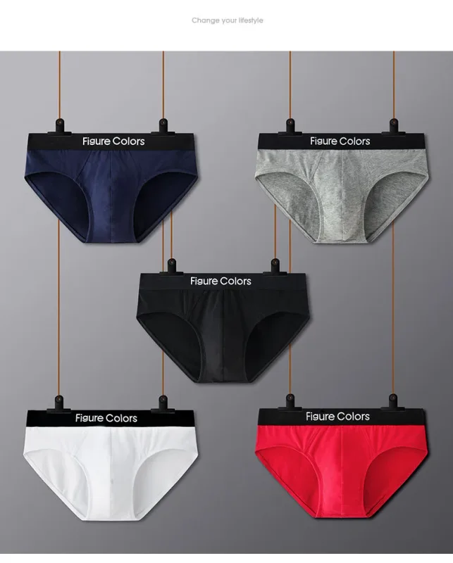 4pcs Men's Briefs Underwear Sexy Antibacterial Men's Panties Underpants Male U Convex boxer briefs for Man Absorbent Elastic — image 15