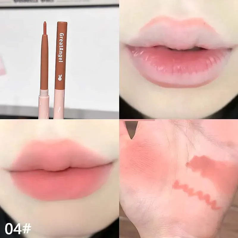Korean Lip Liner Waterproof Matte Lip Liner Pencil Non-stick Cup Smooth Lip Contour Pen Nude Pink Brown Lip Makeup For Women — image 10