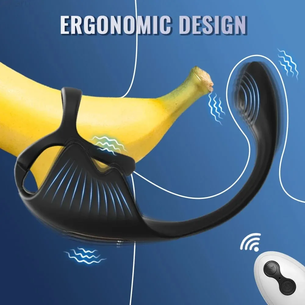 Vibrating Butt Plug Cock Ring for Men Remote Control Anal Vibrator Prostate Massager Gay Anal Plug Adult Goods Sex Toy for Men — image 2