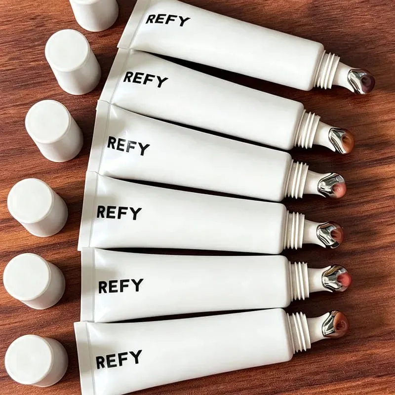 New REFY 6 Colors Metal Tip Lip Glaze Long-lasting Nourishing Hydrating Easy To Apply Lip Gloss Lipstick Lip Care Cosmetics