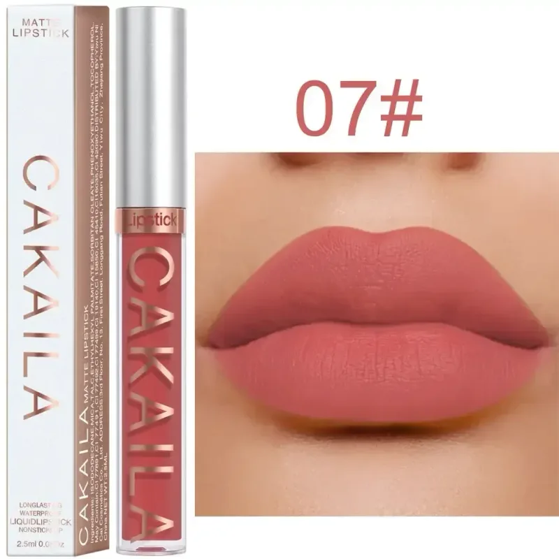 Lip Gloss Waterproof Matte Liquid Lipstick Long Lasting Velvet Lipgloss Tint Tube Nude Pigment Lip Makeup Cosmetics