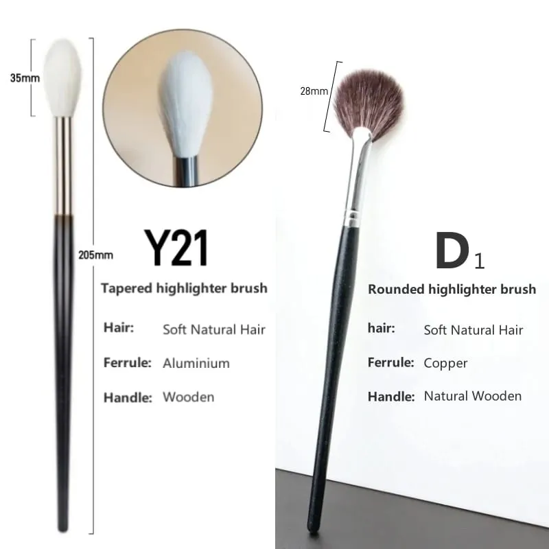 Tapered Highlighter Makeup Brushes Natural Goat Hair High Quality Face Blender Contour Make Up Brush Tools — image 12