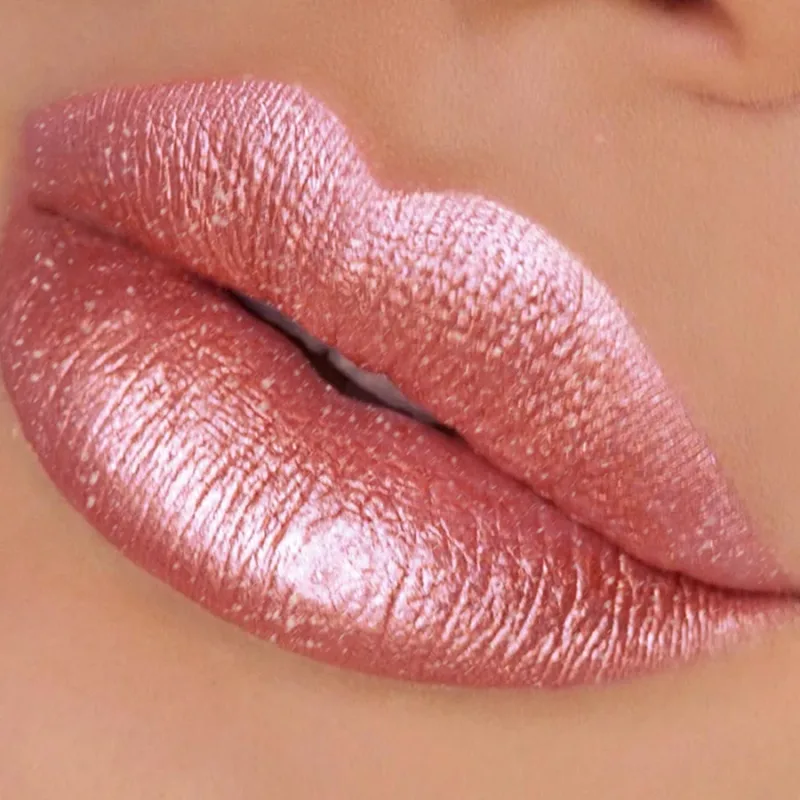 1PC glitter metallic lipstick finish hydrating 19 colors red pink sparkling highly pigmented lip tints lips makeup gifts cosmet — image 8