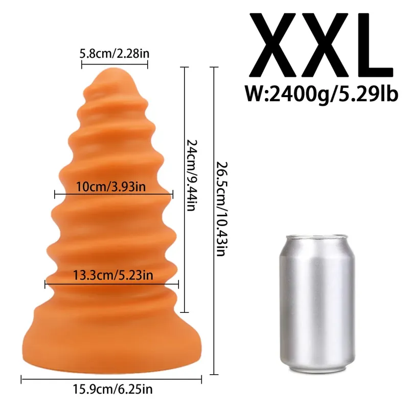 Huge Anal Plug Anal Training Dilator Big Dildo Ass Long Screw Butt Plug Large Gay Sex Toy for Women Men Prostate Massage 18