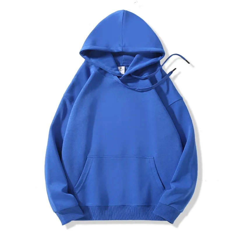 Customized Your Brand Logo DIY Design 600GSM Mens Hoodies High-quality Women Sweatshirt Solid Color Cotton Loose Streetwear — image 31