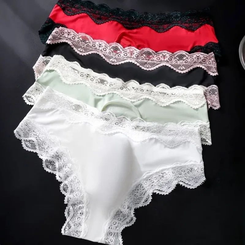 Calcinha masculina com acabamento de renda, cueca respirável de alta elasticidade 3d convexa, roupa íntima sexy fina transparente — image 5