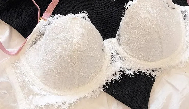 African Dopamine French Lace Underwire Bra Set Push-Up Minimizer Sexy Lingerie for Big Bust Women Thin Soft Cups — image 9
