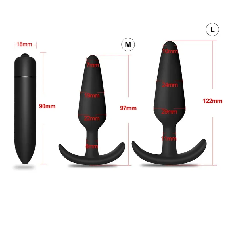 4pcs Beginner Silicone Butt Plug Anal Plug for Men Prostate Massager for Gay Mini Anal Bullet Vibrator Sex Toy for Men Women — image 27