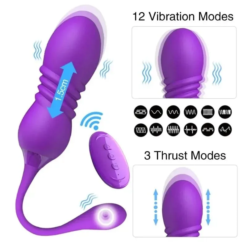 2026 Retractable Vibration Vibrating Egg Wireless Remote Control Female Adult Sex Toys Female Masturbator Products — image 3