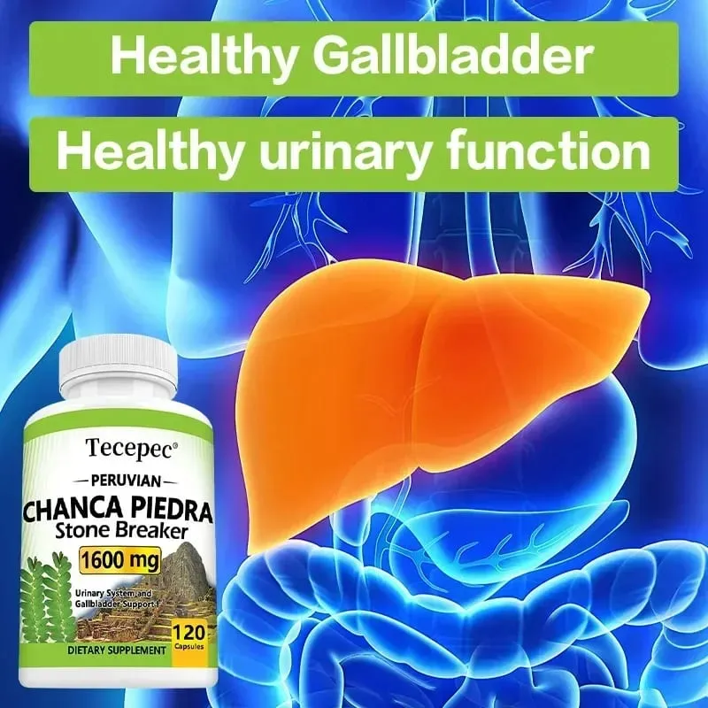 Chanca Piedra 1600 Mg - Kidney Stone Crusher Urinary Tract Support Liver Health Promote Metabolism Non-GMO 120 Capsules — image 3