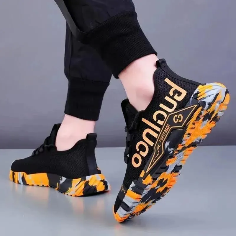 2025 Fall Breathable Thin Flying Woven Mesh Comfortable Casual Shoes Fashionable and Versatile Running Sneakers Men's Shoes — image 5