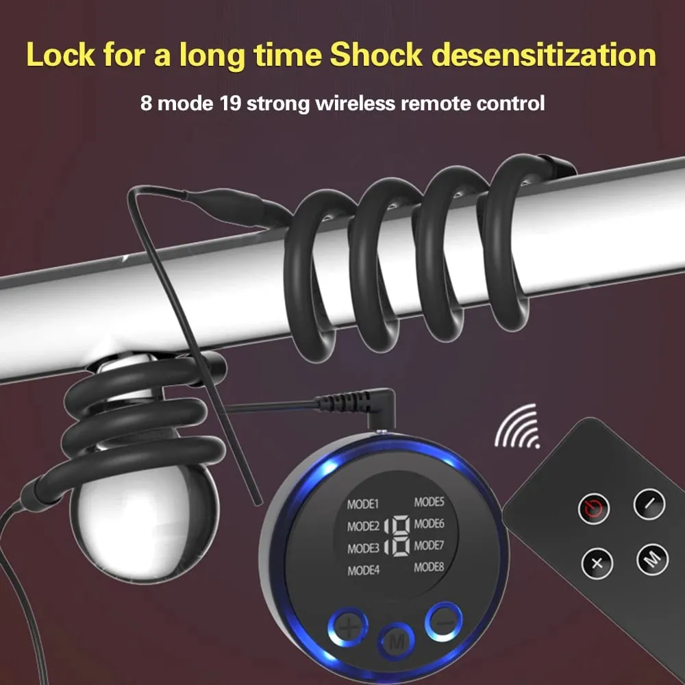 Electric Shock Penis Ring Cock Ring Delay Ejaculation Pulse Body Massager Delayed Ejaculation Prostatic Massage Sex Toys for Men — image 6