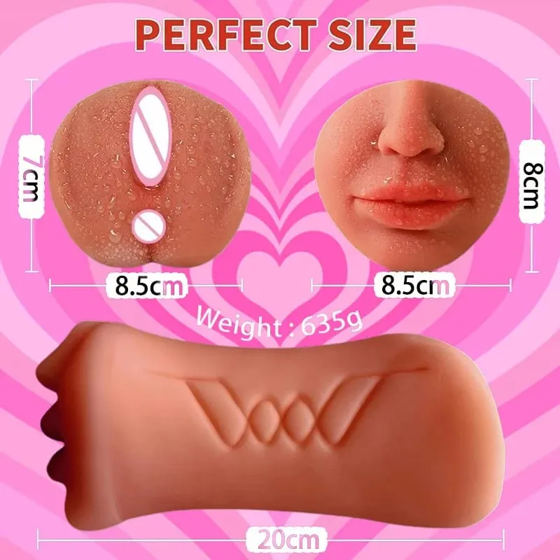 Rubber Vagina Ass Deep Throat Male Masturbator Handheld Pocket Pussy Realistic Vaginal Tight Anal Soft 3 in 1 Blowjob Sex Toys — image 12