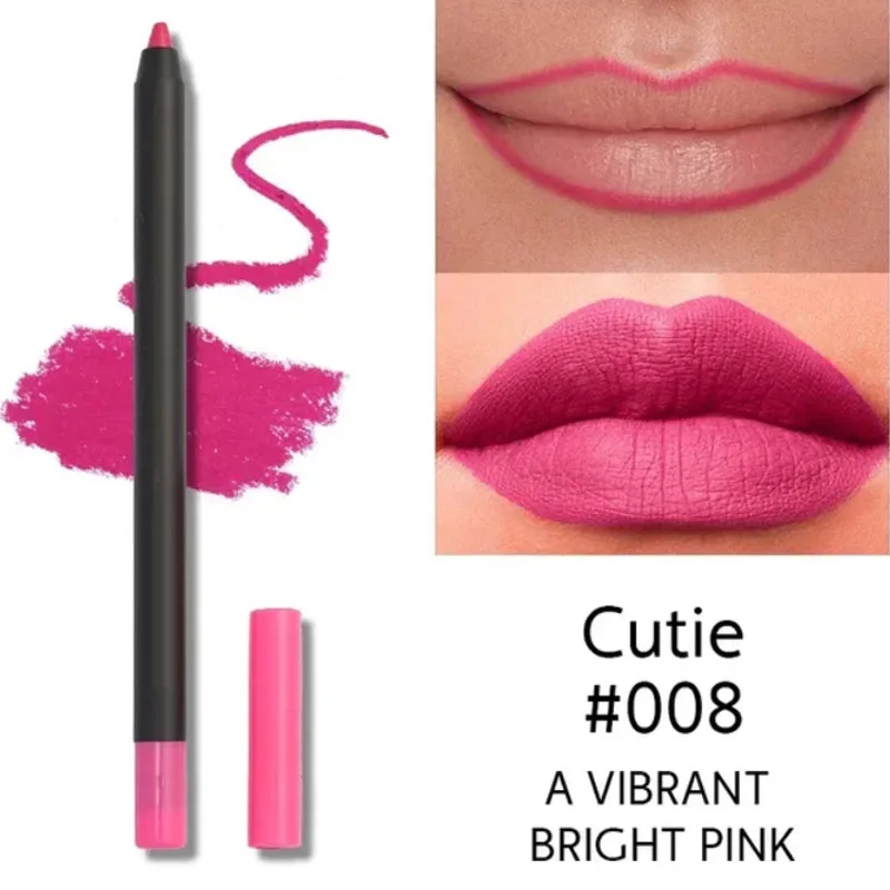 Nude Brown Lip Liner Pencil Lipstick Matte Smooth Waterproof Lipliner Long Lasting Non-stick Cup Lipstick Pen Beauty Cosmetics — image 13