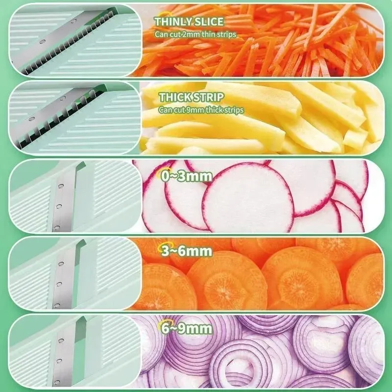 Multi-function na Vegetable Slicer Household Fruit And Vegetable Cutter Manual Adjustable Knob Lemon Potato Grater Mga Gadget sa Kusina — image 4
