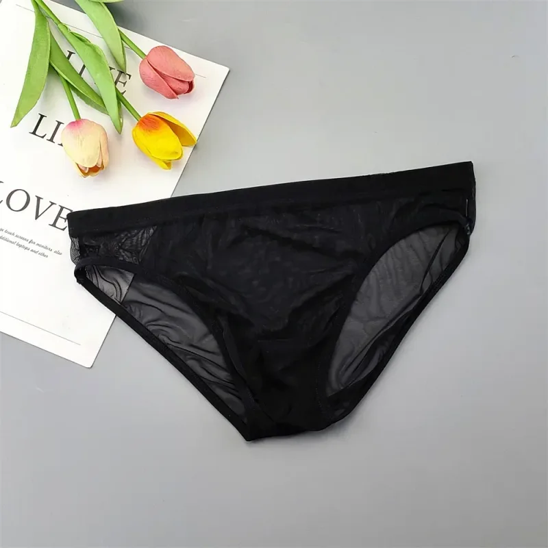 ผู้ชายโปร่งใสกางเกงไนลอน 3D กระเป๋าน้ำหนักเบาชายบิกินี่ชุดชั้นใน Soft SHEER แห้งเร็วยืดชุดชั้นใน XL/XXL/ 3XL/4XL — image 11