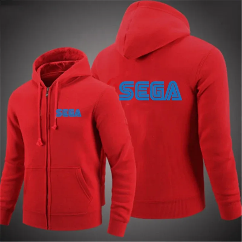 Men Sweatshirts Autumn Sega Pullover Casual Zipper Jacket for Male Hoody Outdoor Sweatshir Autumn Solid Color Turtleneck Swea — image 13