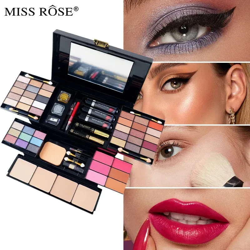 All in One Makeup Palette Set Combination of Eyeshadow Lip Gloss Lipstick Blush Highlight Powder in Compact Kit — image 1