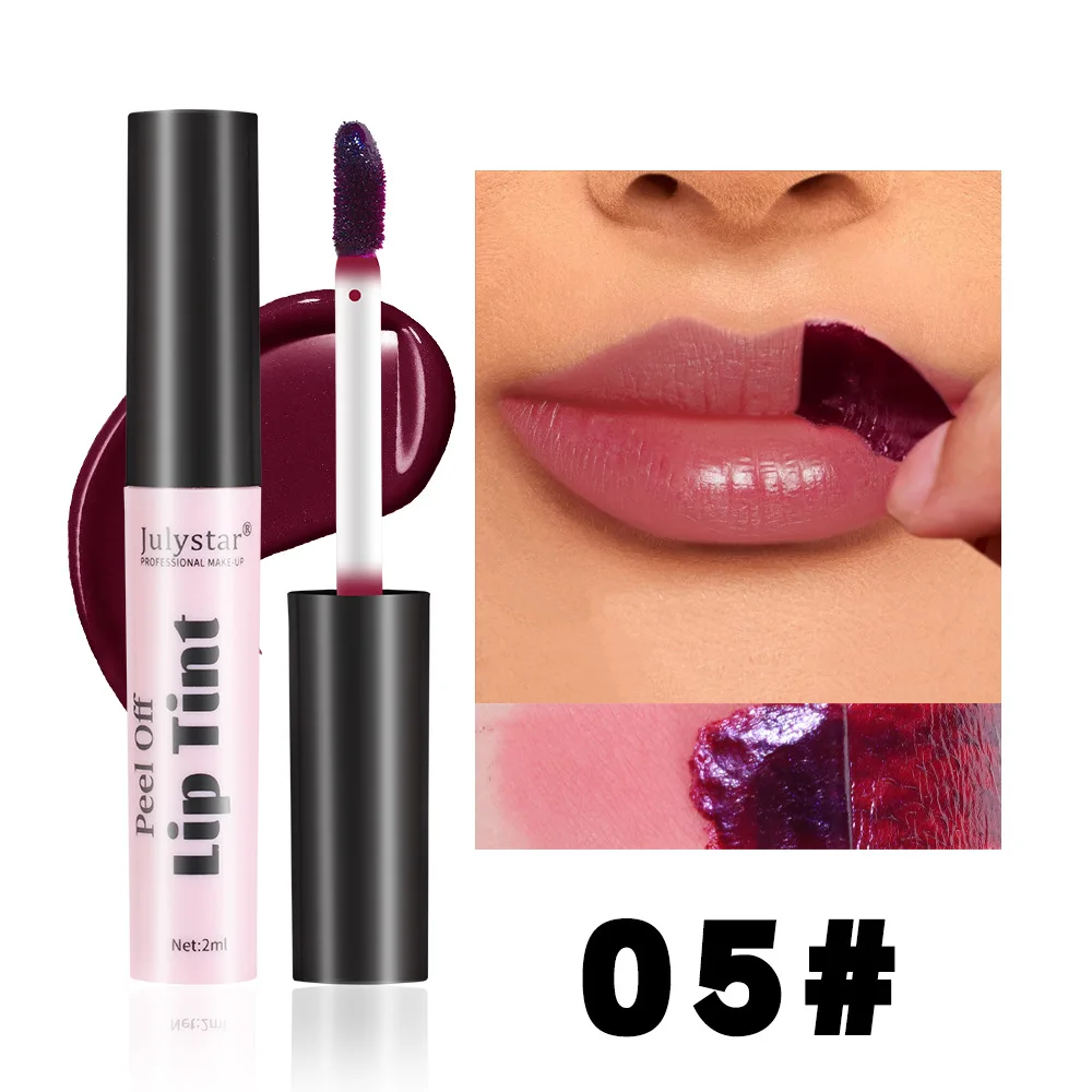 Julystar Peel Off Liquid Lipstick 6 Color Waterproof Lasting Matte Pink Lip Gloss Moisturizer Tear-off Lip Stain Cosmetic Makeup — image 8