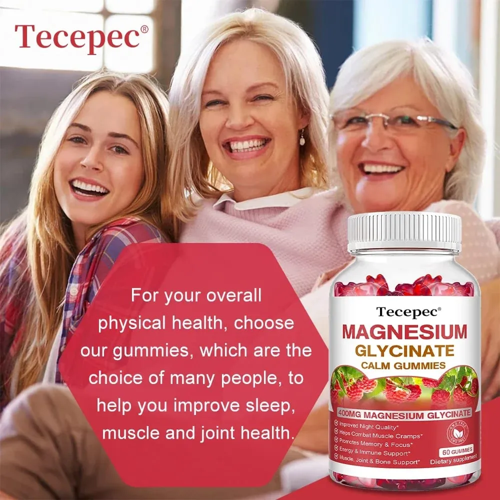 Magnesium Glycinate Gummies - Tillskott för vuxna som hjälper avslappning främjar hjärthälsa och stöder benmärgs- och ledhälsa — image 5