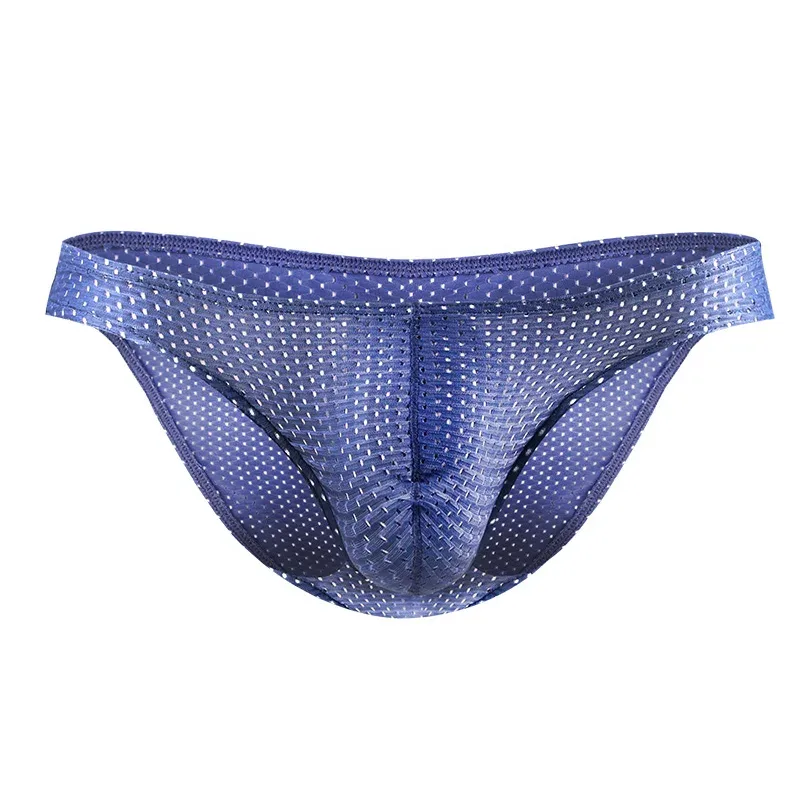 2PCS Tight ice silk transparent briefs men's small briefs mesh eyes youth bottoms breathable — image 30