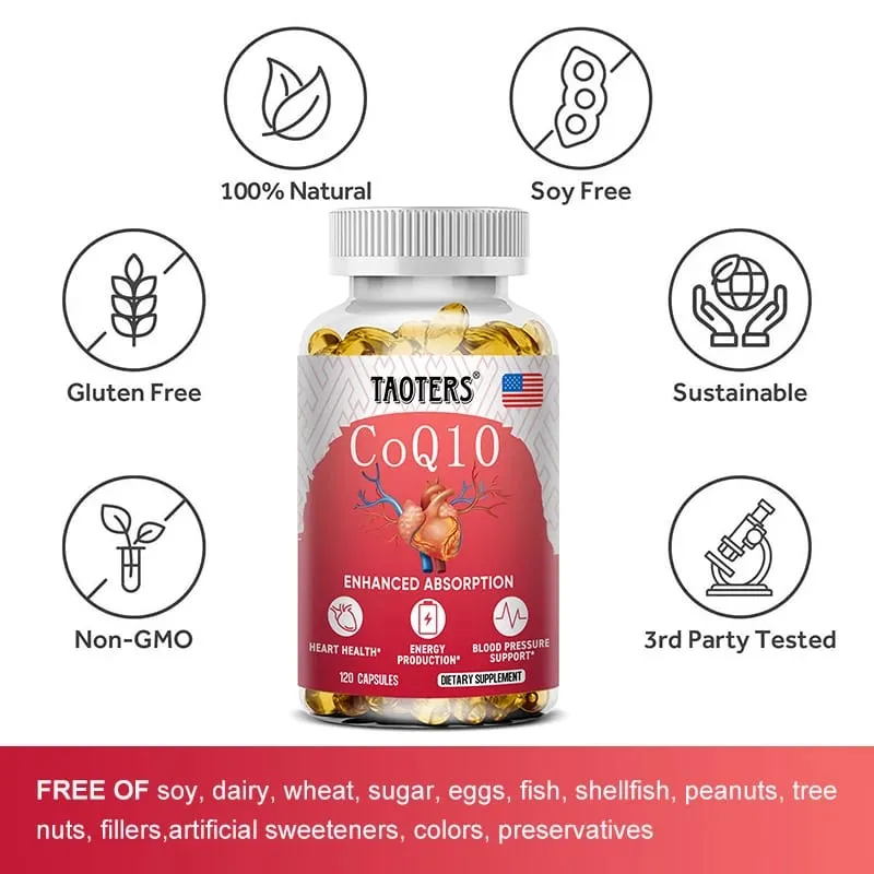 CoQ10 400mg - Συνένζυμο υψηλής απορρόφησης Q-10 Μη ΓΤΟ χωρίς γλουτένη Vegan Συμπλήρωμα Βιταμίνης Αντιοξειδωτική Υποστήριξη
