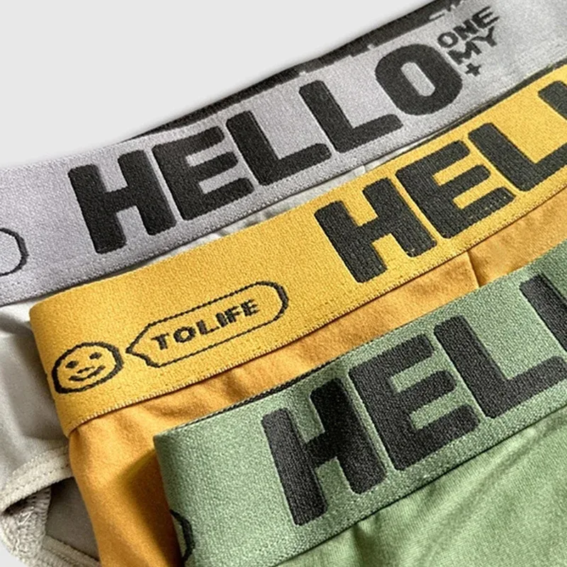 Random 5Pcs/set Men's Briefs Sexy Letter Waist Underwear Casual Comfortable Breathable Briefs Solid Color Underpants Men Panties — image 13