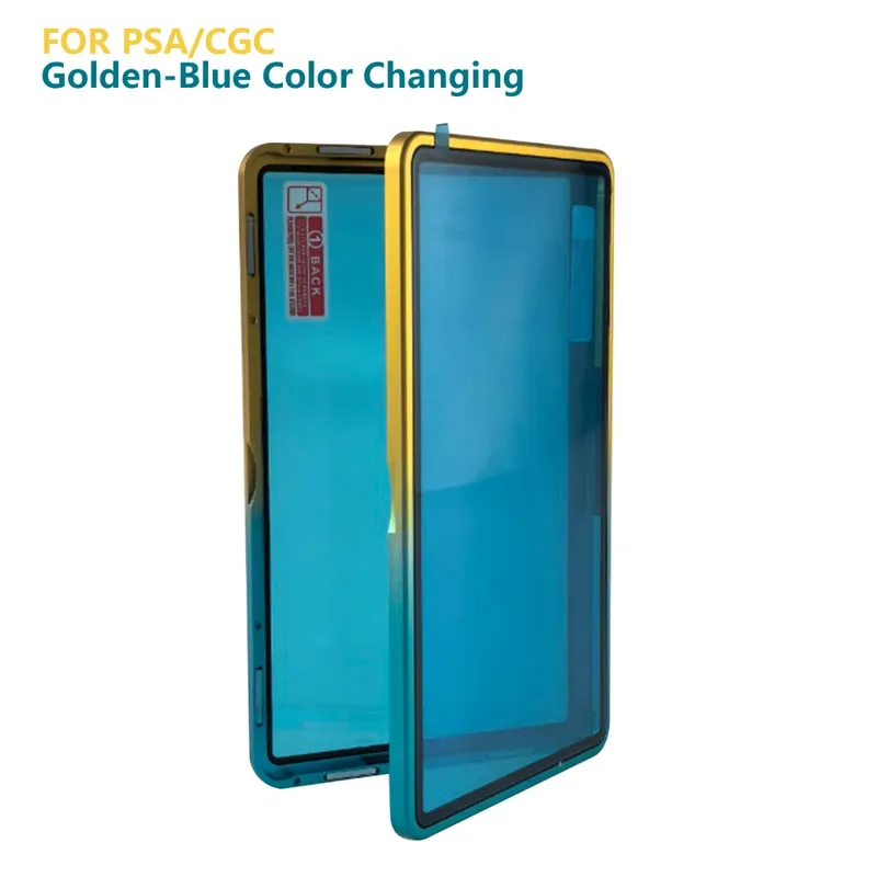 Gradient Color Aluminum Alloy Graded Cards Protector Case for PSA/BGS UV & Scratch Resistant Trading Card Bumper Display Holder