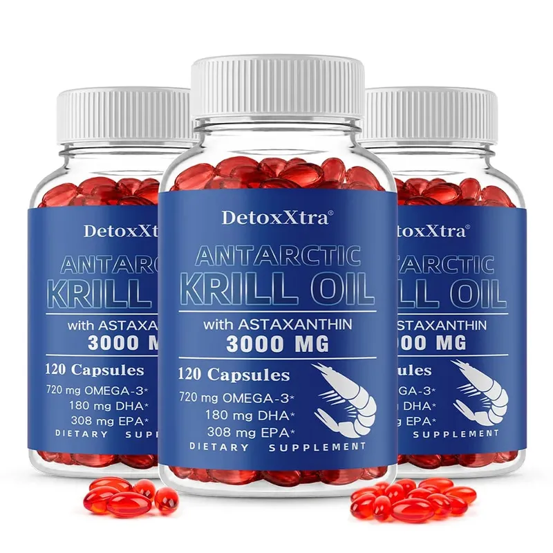 Dầu nhuyễn thể Nam Cực 3000mg Viên nang Omega-3 EPA DHA Astaxanthin & Phospholipids Chất chống oxy hóa Hỗ trợ tim não và mắt — image 9