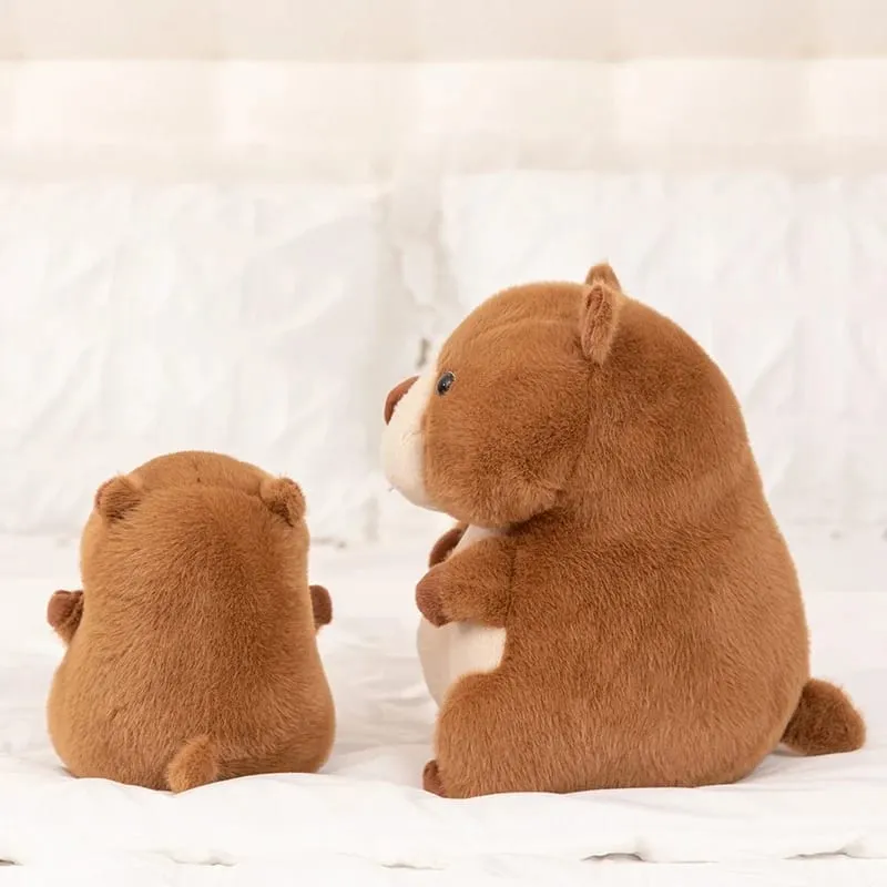 Kawaii Stuffed Animal Marmot Plush Pillow Chubby Cute Groundhog Plushies Soft Toy Huggable Sleep Pillow Cushion — image 4
