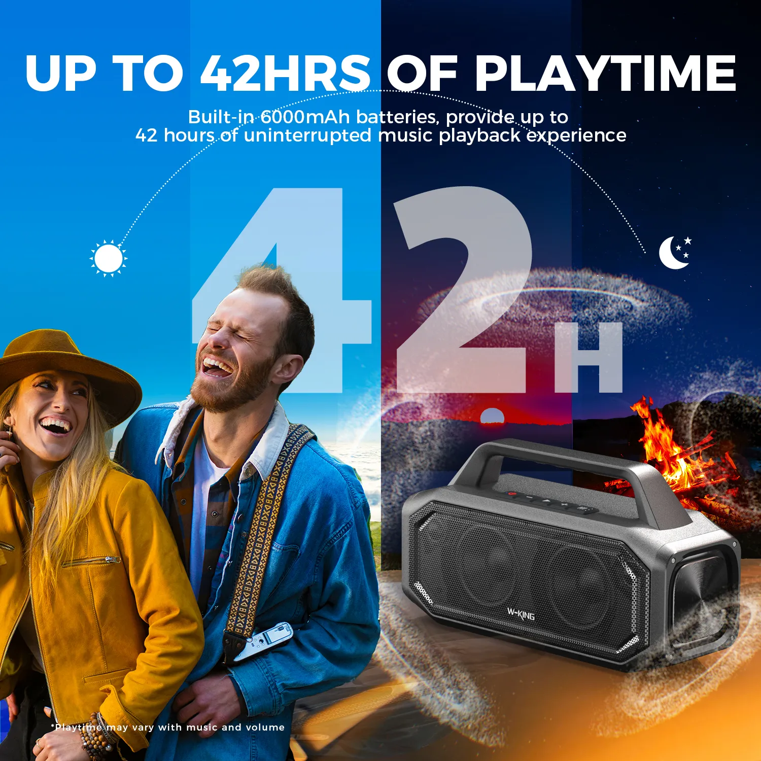 BT261-2 80W Speakers Bluetooth Wireless Portable Outdoor Speakers Loud with Bass Boost Stereo Pairing Reverse Charging IPX6 Waterproof
