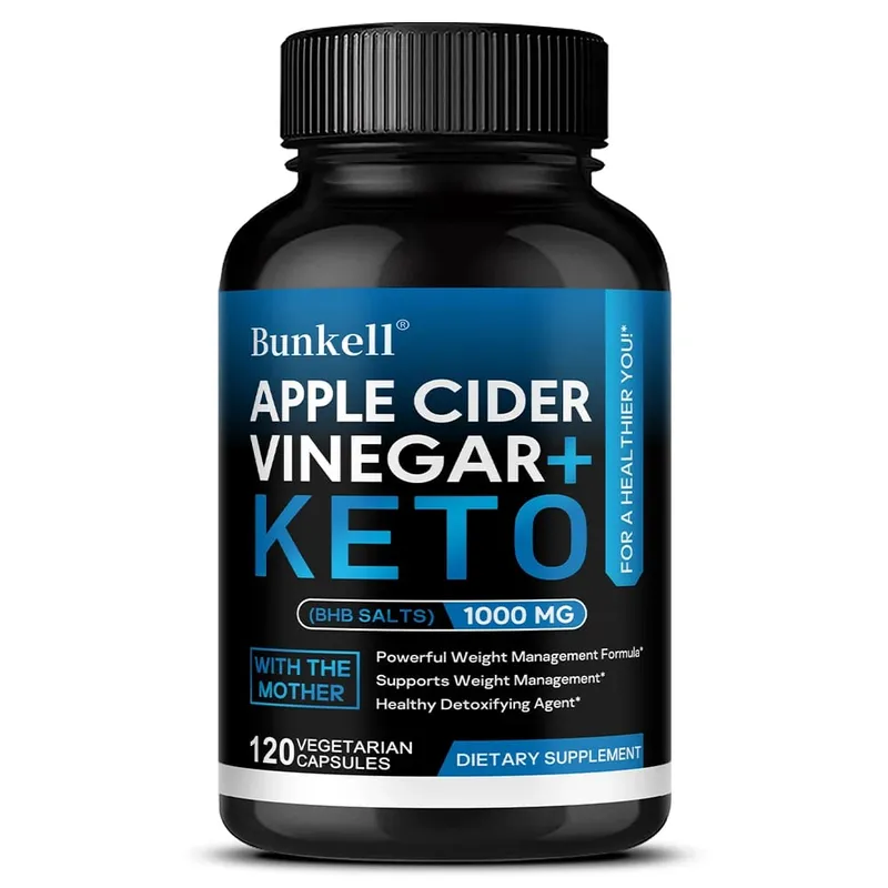 Keto-Apfelessig-Kapseln 1000 mg unterstützen die Stoffwechselfunktion, die Verdauung, das Appetitmanagement und die Körperreinigung