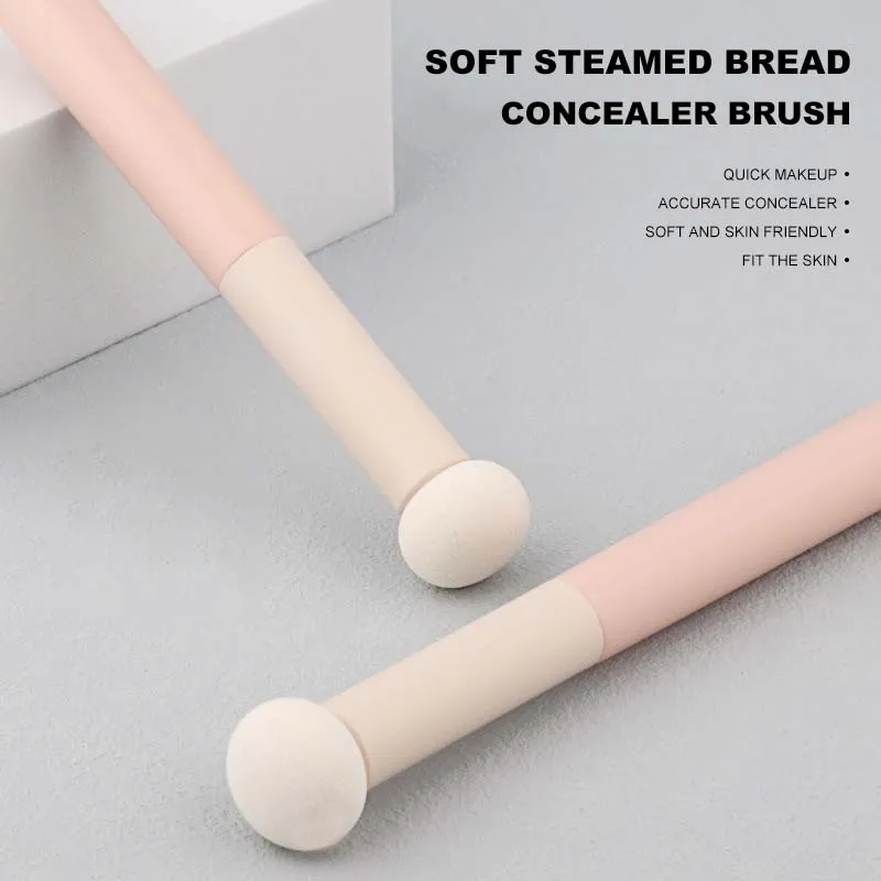 1/4Pcs Soft Mushroom Sponge Head Makeup Brushes Lipstick Lip Makeup Brush Portable Cosmetic Tools Foundation Concealer Brush — image 3