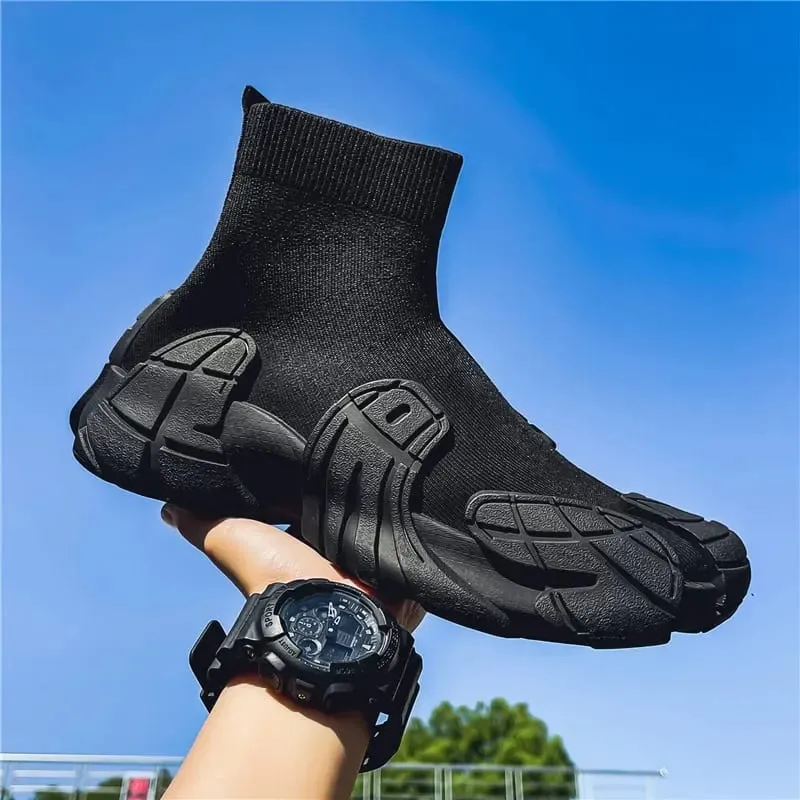 Outdoor Men Casual Boots Designer Soft Sneakers Winter Breathable Men‘s Socks Shoes Slip-On Flat Lightweight Walking Sport Shoes — image 3