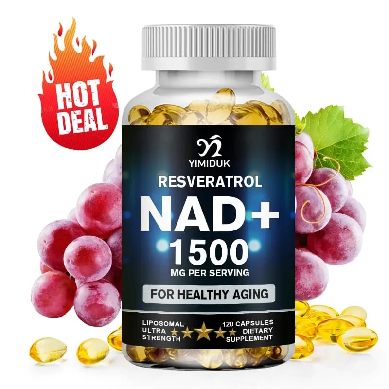 1500mg NAD Supplement - Liposomal NAD+ Supplement with Resveratrol Stamina & Healthy Aging - Strength Capsules — image 1