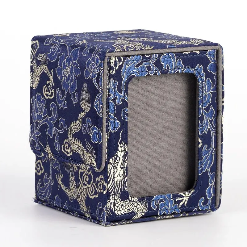 100+ Trading Card Deck Box Holder With Display Window Flower Series TCG Game Magnetic Closure Card Organizer Storage Box Gift