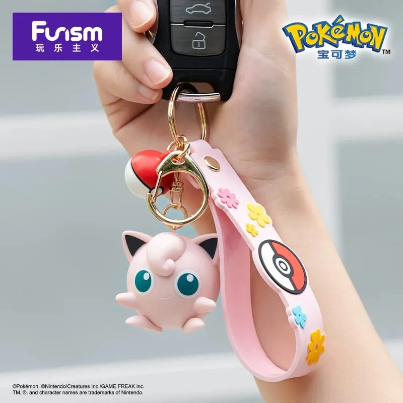 Pokemon Anime Figures Pikachu Gengar Meowth Keychain Car Key School Bags Backpack Decoration Desktop Decoration Toy Gift — image 4