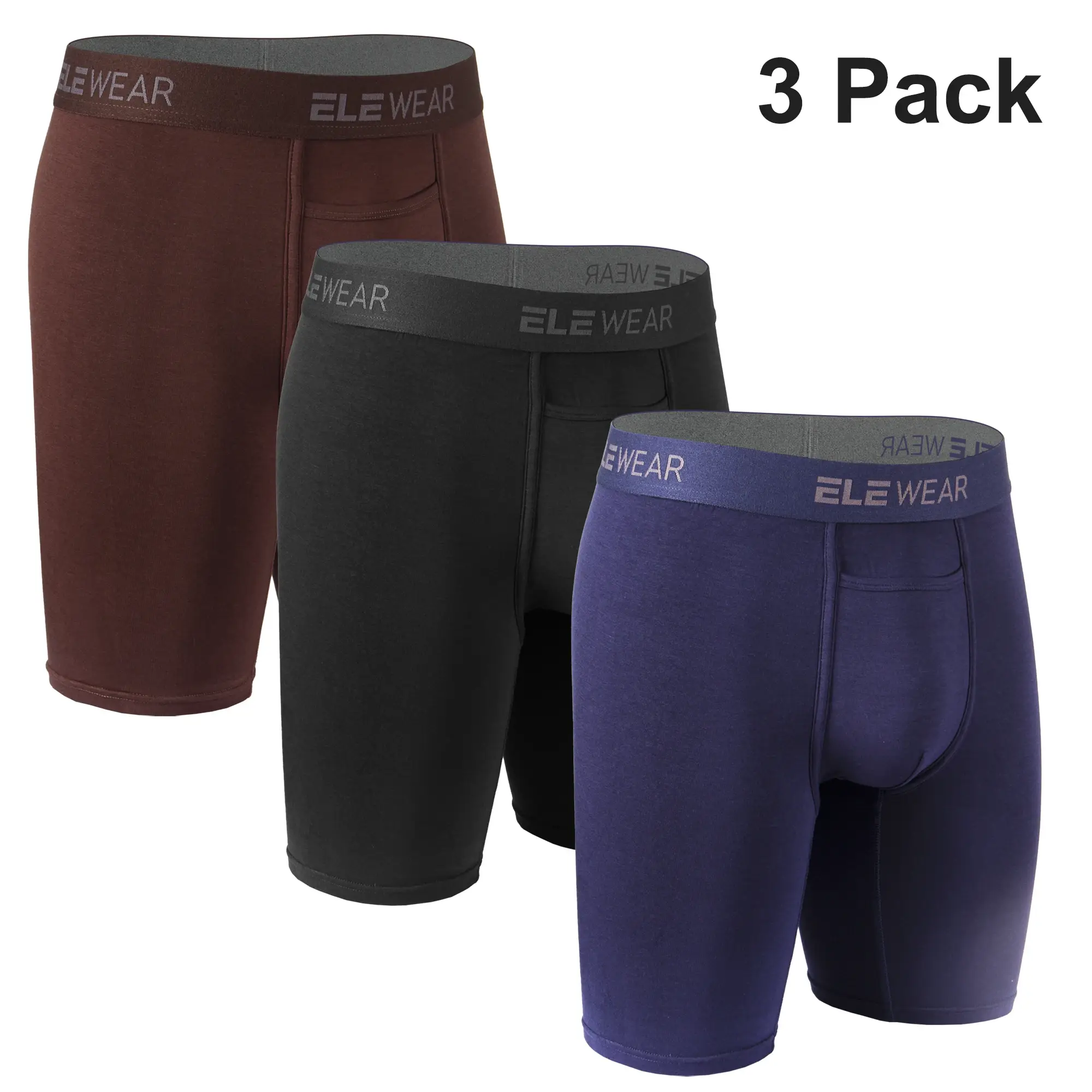 3 Pack Men Modal Underwear With Opening Up Breathable Mens Boxershorts Men's Panties Underpants Plus Size Boxers Brief — image 4