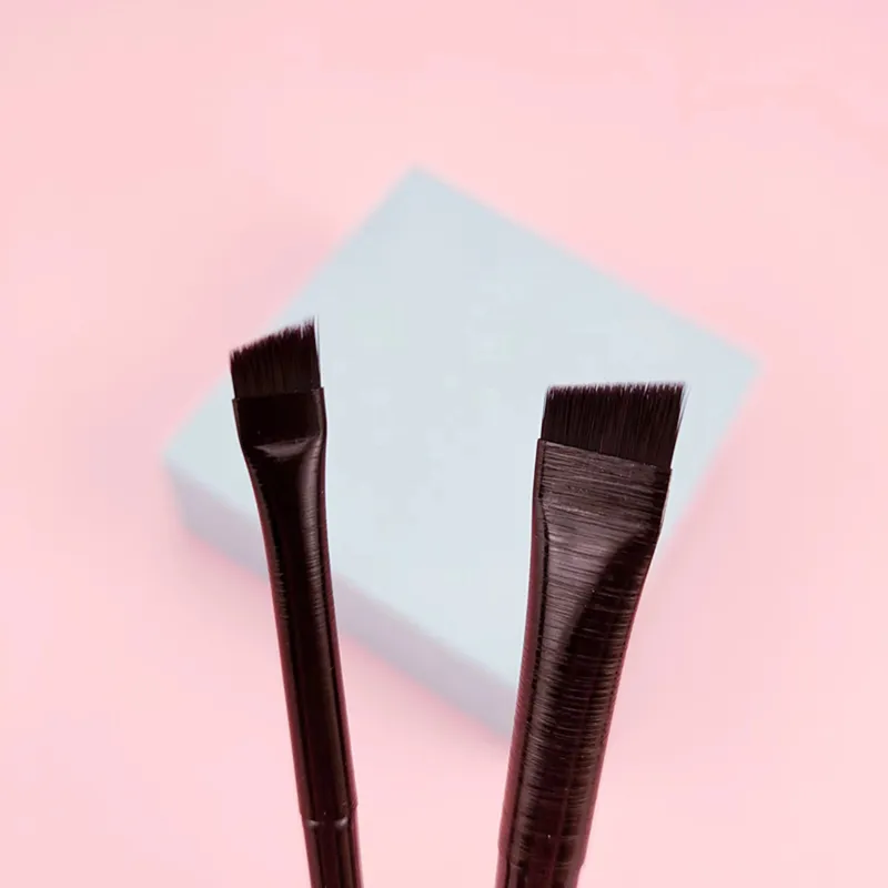 New 2 pieces/set eyebrow contour brush eyebrow eyeliner brush portable small angle eyebrow brush female makeup tool — image 2