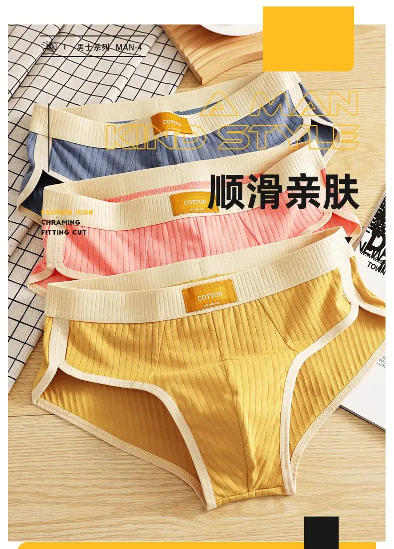 Männer Baumwolle Slip Hohe Qualität Bequeme Unterhose Atmungsaktive Shorts Unterwäsche Weiche U Ausbuchtung Beutel Sexy Höschen Homme Cueca — image 10