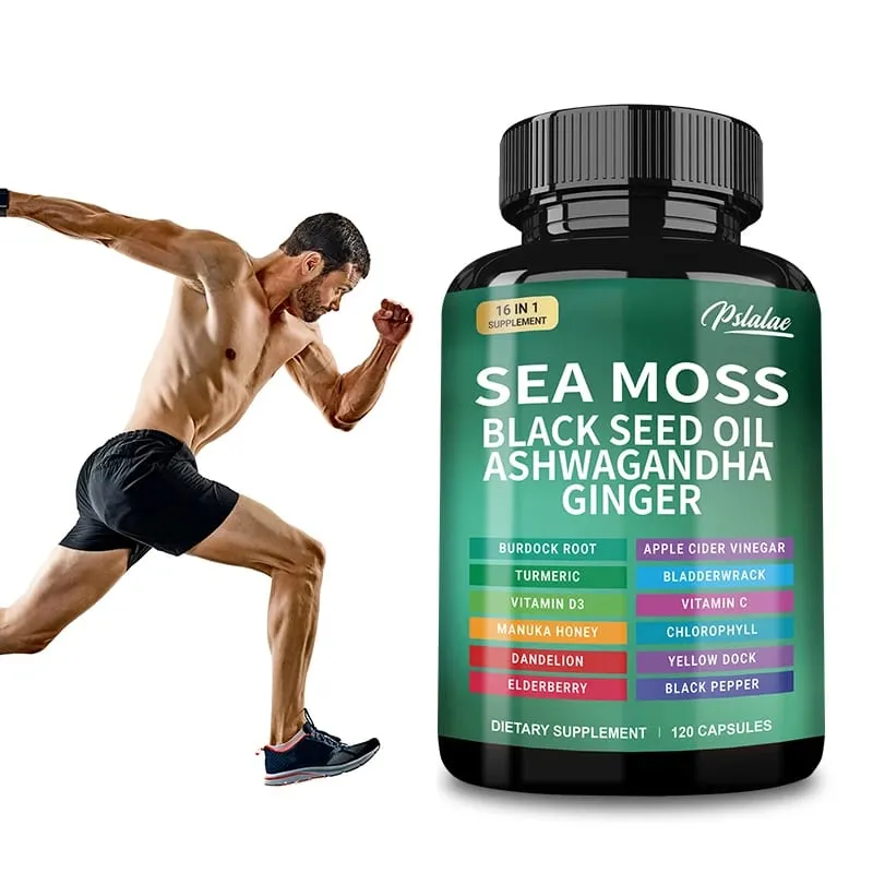 Sea Moss | Black Seed Oil | Ashwagandha | Ginger - Immune System Energy Gut Health Skin & Joint Support — image 1