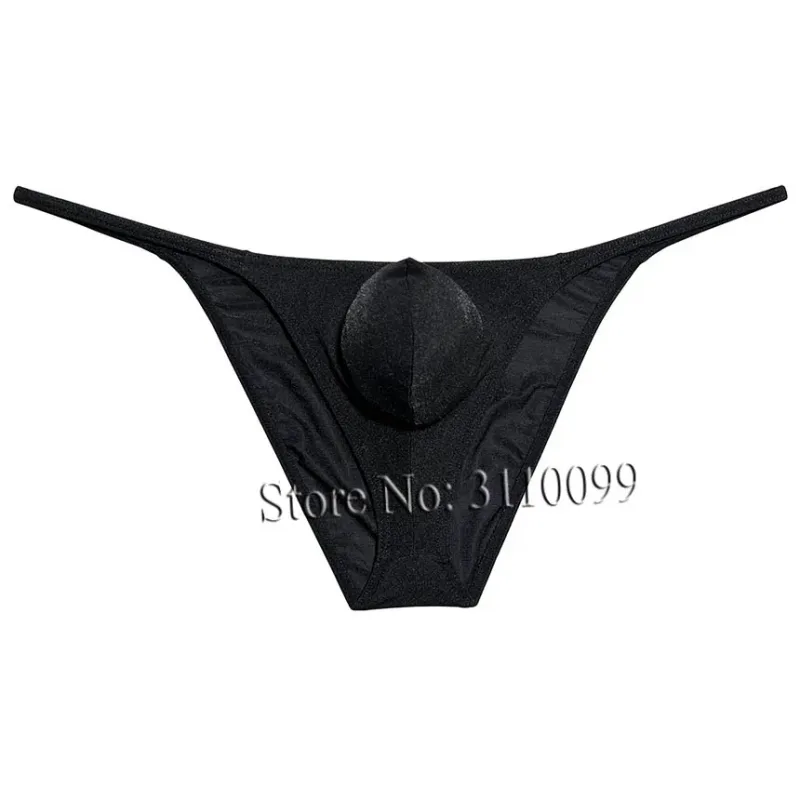 Men's Briefs Shiny Enhance Bikini Bulge Pouch Ruched Skimpy Underwear — image 14