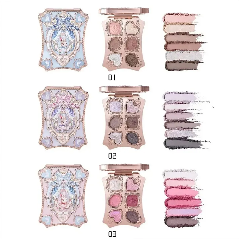 Flowerknows Garden Collection Lip Cream Blush Air Cushion CC Cream Liquid Foundation Eye Shadows Palette Makeup Set 10pcs