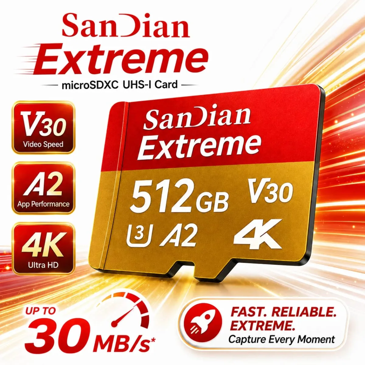 High-Speed Storge SD-kort 128GB Originalt Micro TF-kort 512GB Klasse 10 High Speed Transfer til kamera/pc/telefon — image 1