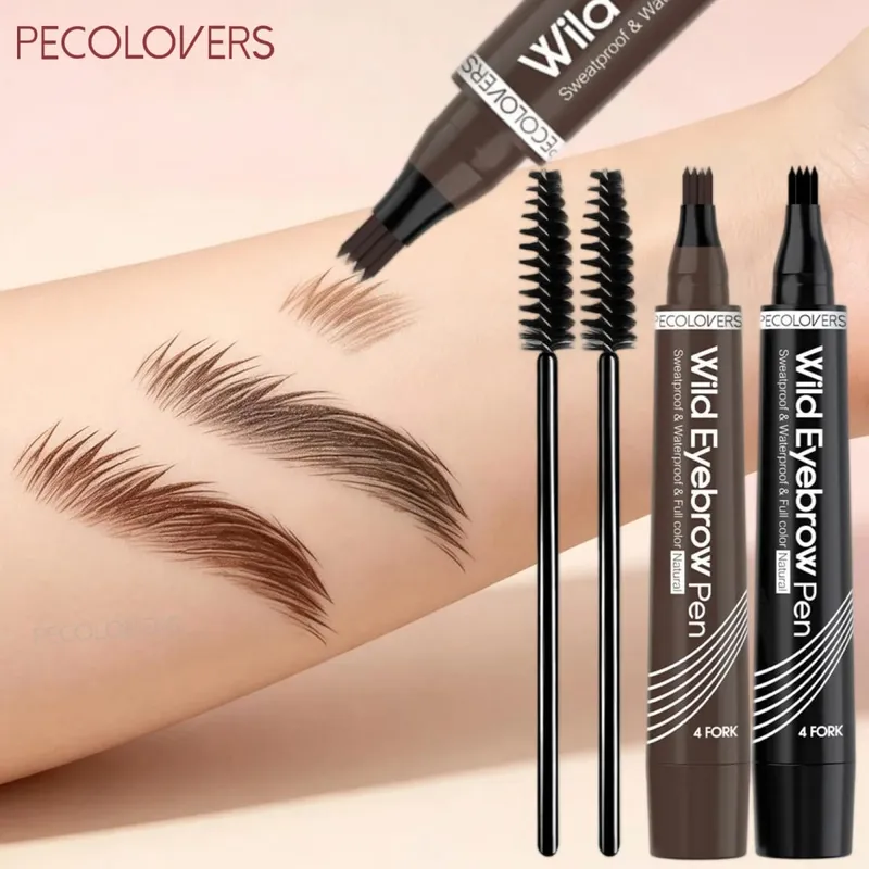4PCS/Set Eyebrow Makeup Set - Waterproof and Smudge-proof Suitable for Eyebrow Tattooing Creating Well-defined Wild Eyebrows