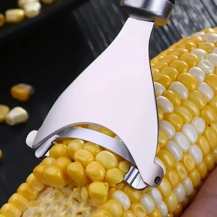 Stainless Steel Corn Peeler Serrated Corn Stripper Peelers Cob Shaver Planer Thresher Cutter Kitchen Fruit Vegetable Gadget Tool — image 3