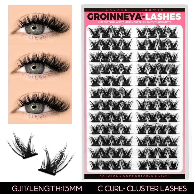 Cluster Lashes Cat Eye Lashes Individual Lashes Natural Look Mixed Tray DIY Eyelash Extension Volume Lash Clusters