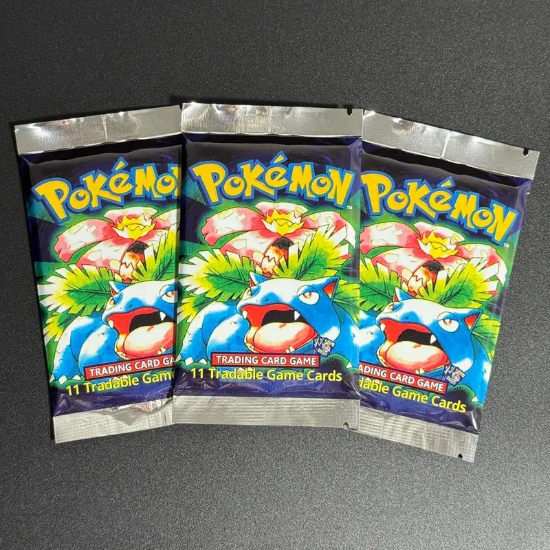 1. udgave basesæt 1999 Booster Pack TCG basesæt Ubegrænset spilkort Pokemon Charizard Blastoise Venusaur PTCG samleobjekt