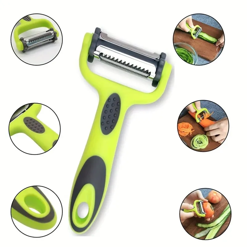 1 Peeler Three in One Rotating Stainless Steel Blade Suitable for Vegetable Carrot and Fruit Peelers — image 7